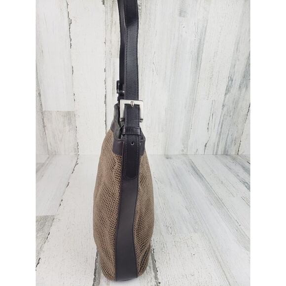 The Sak Elliot Lucca Brown Crochet Shoulder Bag Women's Purse - Picture 8 of 12